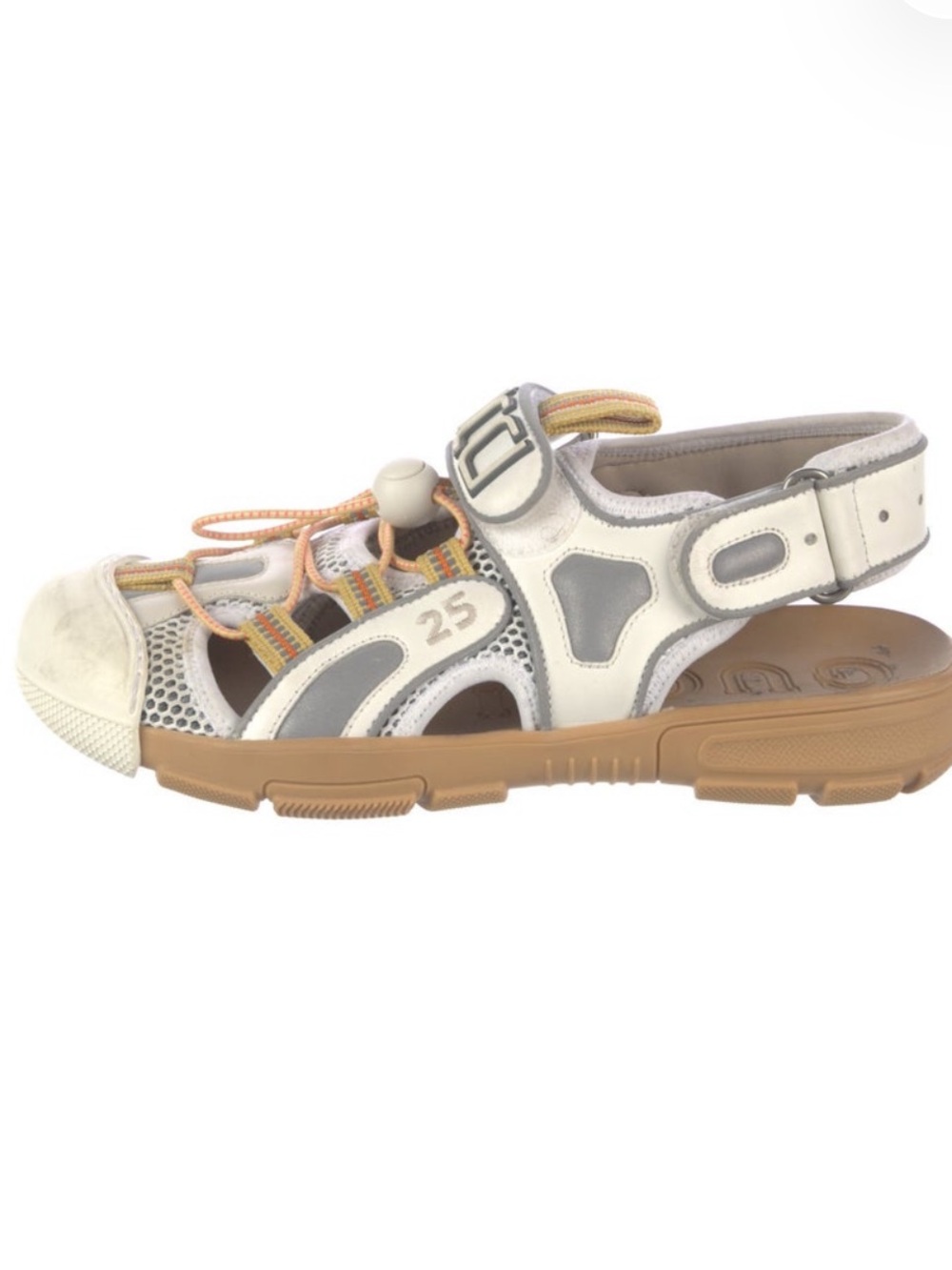 Gucci Rubber And Leather Sandals